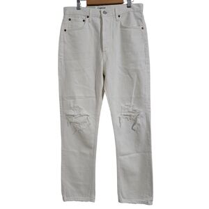 NEW Agolde Riley Highrise Straight‎ Crop White size 27